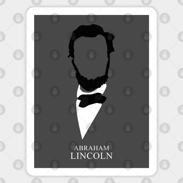 Abraham Lincoln - Minimalist Portrait Sticker by Wahyu Aji Sadewa